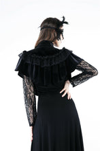 Load image into Gallery viewer, Gothic Black cape hearted shaped capelet BW043 - Gothlolibeauty