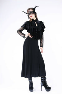 Gothic Black cape hearted shaped capelet BW043 - Gothlolibeauty