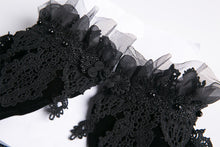 Load image into Gallery viewer, Gothic gorgeous feather velvet caplet with two ways to wear BW046 - Gothlolibeauty