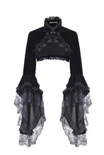 Load image into Gallery viewer, Gorgeous gothic horn sleeve velvet capelet BW049 - Gothlolibeauty