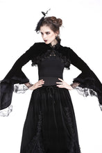 Load image into Gallery viewer, Gorgeous gothic horn sleeve velvet capelet BW049 - Gothlolibeauty
