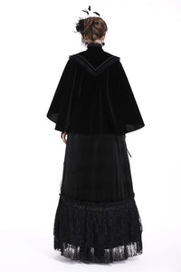 DARK IN LOVE Elegant gothic pattern collar velvet cape BW050 - Gothlolibeauty