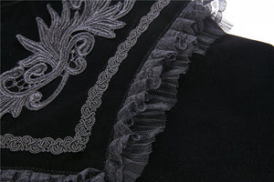 DARK IN LOVE Elegant gothic pattern collar velvet cape BW050 - Gothlolibeauty