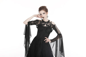 Gothic lace cape with sexy hollow BW059 - Gothlolibeauty