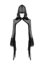 Load image into Gallery viewer, Gothic witch mesh hooded cape BW065 - Gothlolibeauty