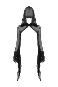 Gothic witch mesh hooded cape BW065 - Gothlolibeauty