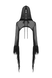 Gothic witch mesh hooded cape BW065 - Gothlolibeauty