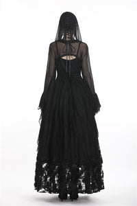Gothic witch mesh hooded cape BW065 - Gothlolibeauty