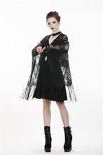 Load image into Gallery viewer, Black tasseled cape with kimono sleeves BW066 - Gothlolibeauty