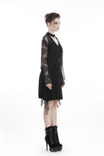 Load image into Gallery viewer, Black tasseled cape with kimono sleeves BW066 - Gothlolibeauty