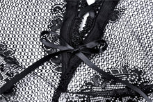 Load image into Gallery viewer, Black tasseled cape with kimono sleeves BW066 - Gothlolibeauty
