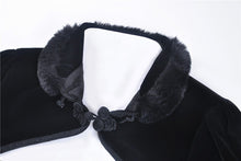 Load image into Gallery viewer, Gothic women Black fur cape  BW067 - Gothlolibeauty
