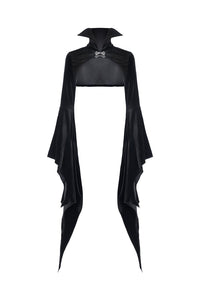 Gothic women velvet Black vampire cape with bat big sleeves BW069 - Gothlolibeauty