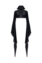 Load image into Gallery viewer, Gothic women velvet Black vampire cape with bat big sleeves BW069 - Gothlolibeauty