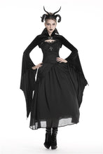 Load image into Gallery viewer, Gothic women velvet Black vampire cape with bat big sleeves BW069 - Gothlolibeauty