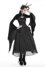 Load image into Gallery viewer, Gothic women velvet Black vampire cape with bat big sleeves BW069 - Gothlolibeauty