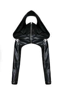 Punk PU masked cape with cap  BW075