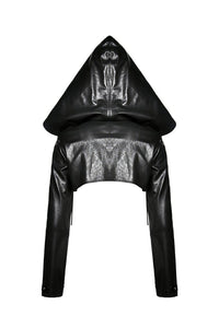 Punk PU masked cape with cap  BW075