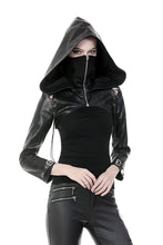 Load image into Gallery viewer, Punk PU masked cape with cap  BW075