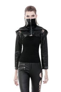 Punk PU masked cape with cap  BW075
