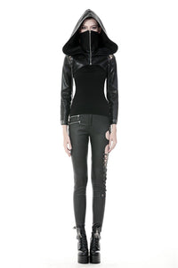 Punk PU masked cape with cap  BW075