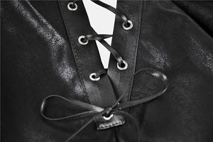 Punk PU masked cape with cap  BW075
