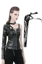 Load image into Gallery viewer, Punk shining PU one shoulder around neck cape BW076