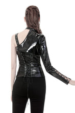 Load image into Gallery viewer, Punk shining PU one shoulder around neck cape BW076
