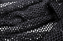 Load image into Gallery viewer, Fishnet hooded punk cape BW084