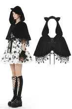 Load image into Gallery viewer, Lolita night cat star cape BW086