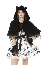 Load image into Gallery viewer, Lolita night cat star cape BW086