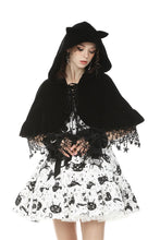Load image into Gallery viewer, Lolita night cat star cape BW086
