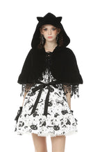 Load image into Gallery viewer, Lolita night cat star cape BW086