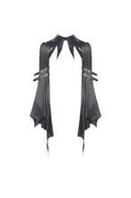 Load image into Gallery viewer, Women&#39;s devil crackle neck long sleeves cape BW087
