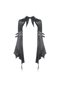 Women's devil crackle neck long sleeves cape BW087