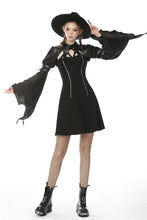 Load image into Gallery viewer, Women&#39;s devil crackle neck long sleeves cape BW087