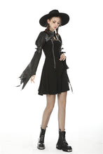 Load image into Gallery viewer, Women&#39;s devil crackle neck long sleeves cape BW087
