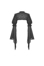 Load image into Gallery viewer, Gothic lolita shiny puff sleeve cape BW090