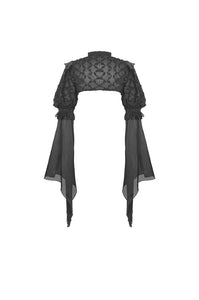 Gothic lolita shiny puff sleeve cape BW090