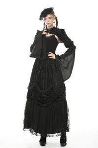 Gothic lolita shiny puff sleeve cape BW090