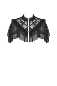 Gothic sexy ruffle trim lace cape BW094