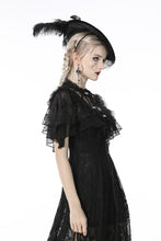 Load image into Gallery viewer, Gothic sexy ruffle trim lace cape BW094