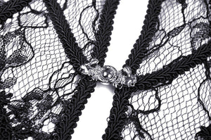 Gothic sexy ruffle trim lace cape BW094