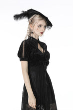 Load image into Gallery viewer, Gothic patten velvet short-sleeves cape BW096