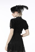 Load image into Gallery viewer, Gothic patten velvet short-sleeves cape BW096