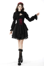 Load image into Gallery viewer, Gothic lolita bishop sleeve jacquard cape BW100