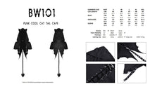 Load image into Gallery viewer, Punk cool cat tail cape BW101