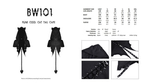 Punk cool cat tail cape BW101