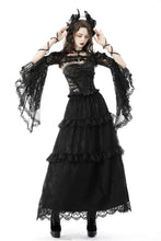 Load image into Gallery viewer, Gothic mesh bell sleeves sexy finger hook lace cape BW103