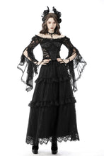 Load image into Gallery viewer, Gothic mesh bell sleeves sexy finger hook lace cape BW103